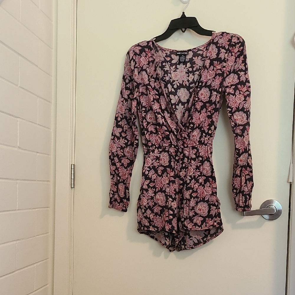 Wet Seal Floral Long Sleeve Ladies One Piece Romper Pre-Owned Summer‎ Outdoors